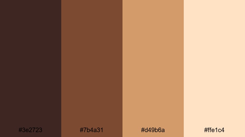 fireside storytime brown color palette with hex codes