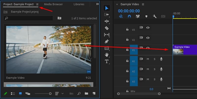 create sequence for the footage