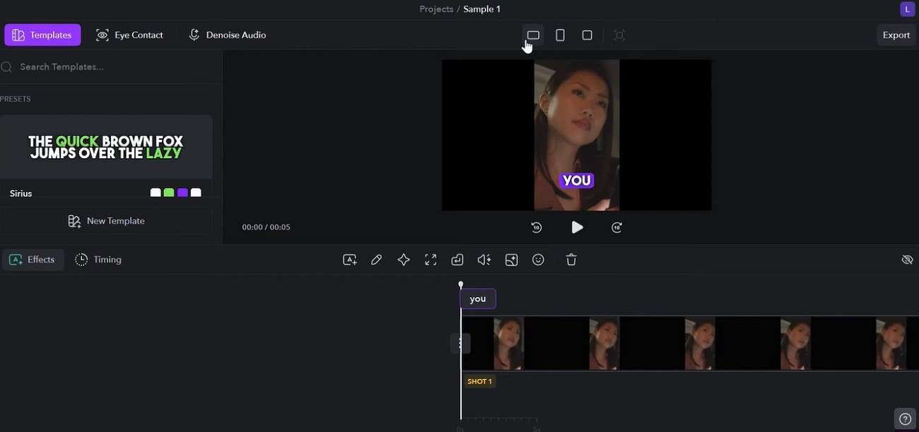 captions i eye contact correction