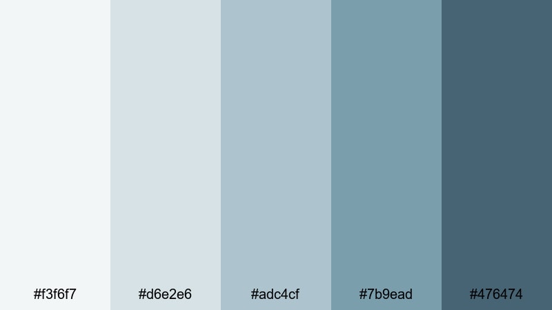 fjord morning haze scandinavian color palette with hex codes