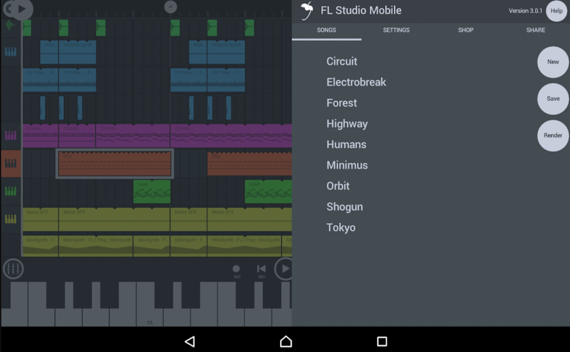 audio editor for Android - FL Studio Mobile 