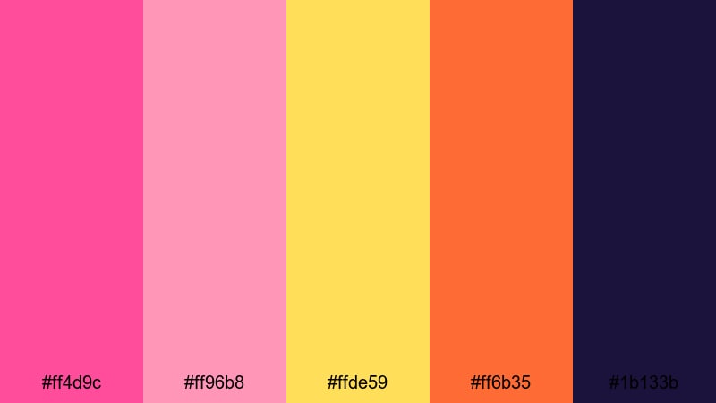 flamingo festival lights pink flamingo color palette with hex codes