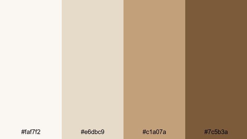 flat white focus coffee color palette with hex codes