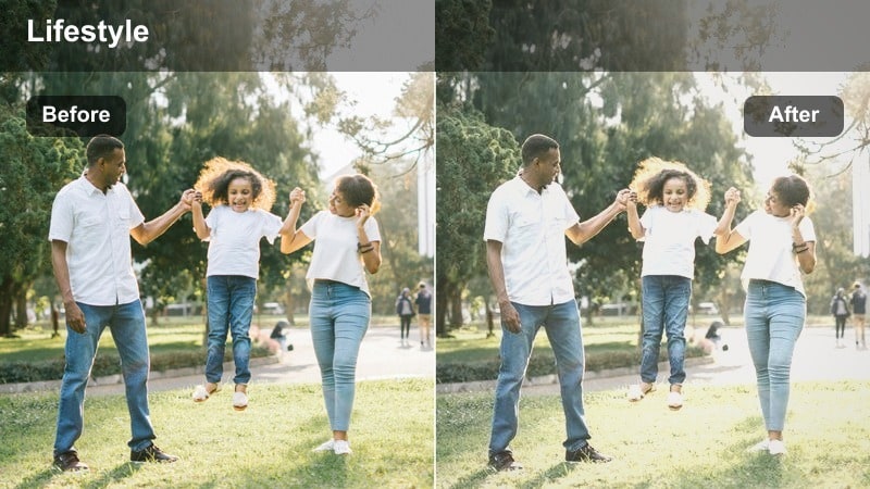 Minimalist coffee shop interior with matte, muted tones and soft browns applied by a vlog filter.