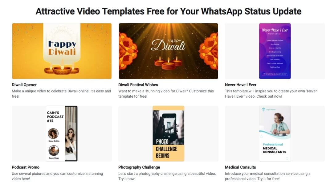 flexclip online whatsapp status maker templates