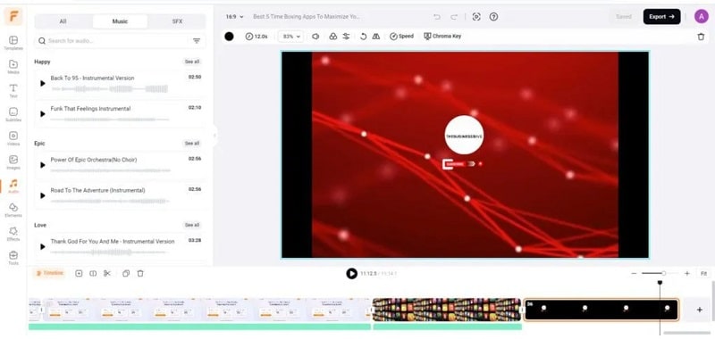 flexclip audio assets