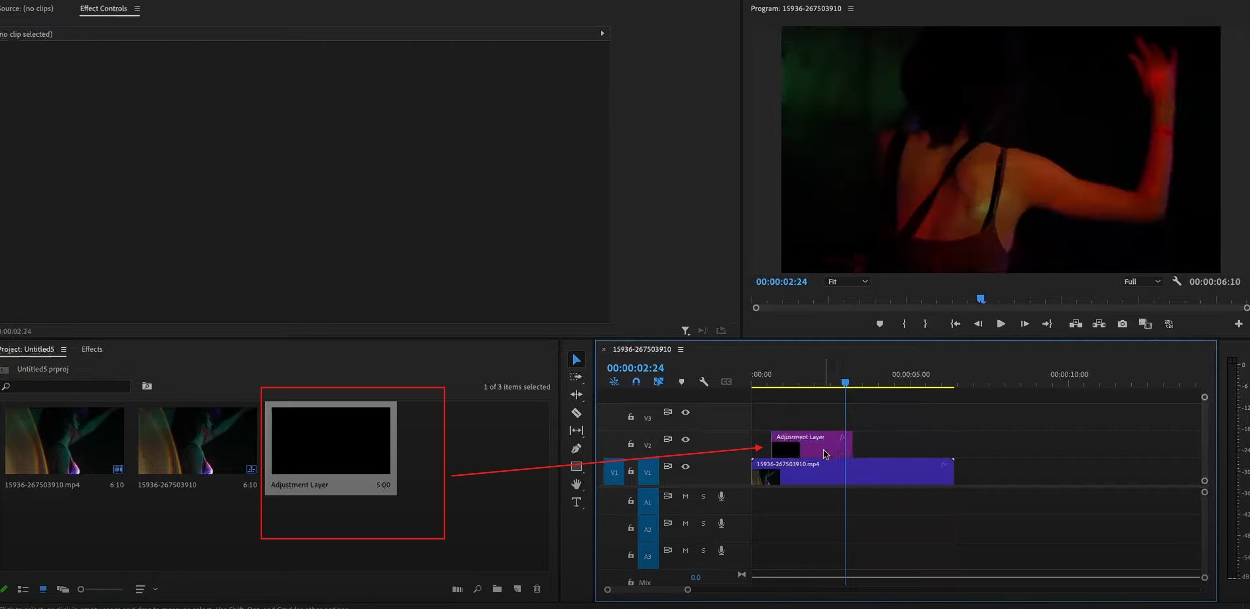 import layer to timeline