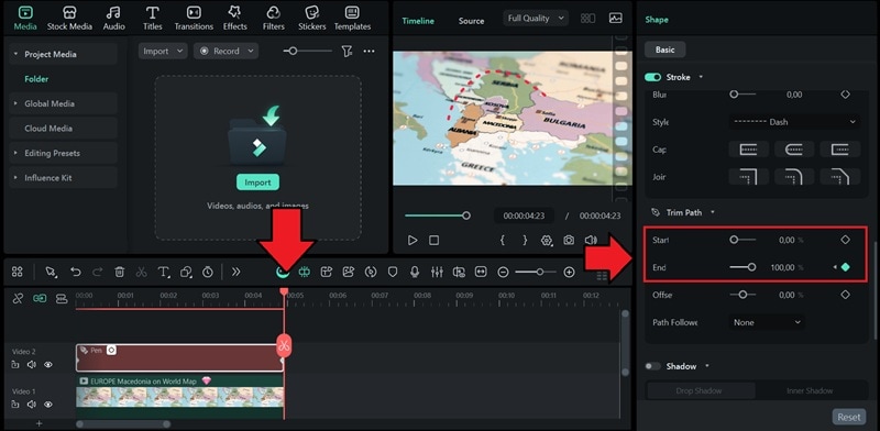 add keyframe at the end