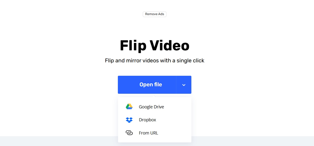 select the online video flipper tool