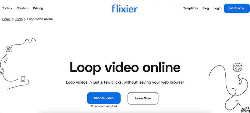 faça loop do vídeo no flixier