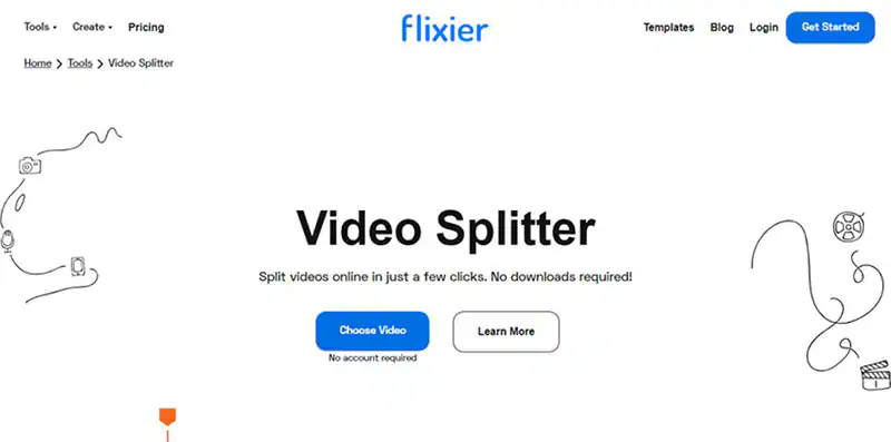 video splitsen met flixier