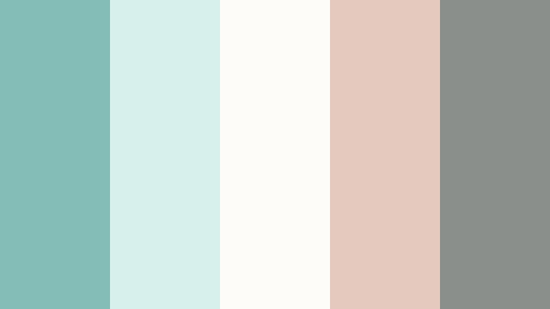 floating lotus quiet muted aqua color palette with hex codes