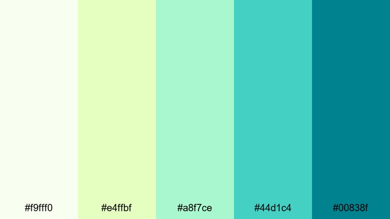 fluorescent aisle shine pharmacy color palette with hex codes