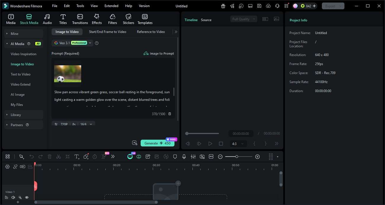 filmora image to prompt interface