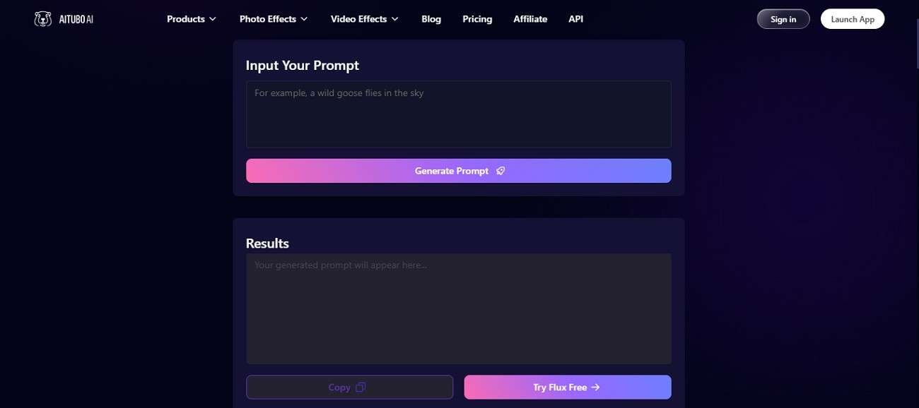flux prompt generator aitubo