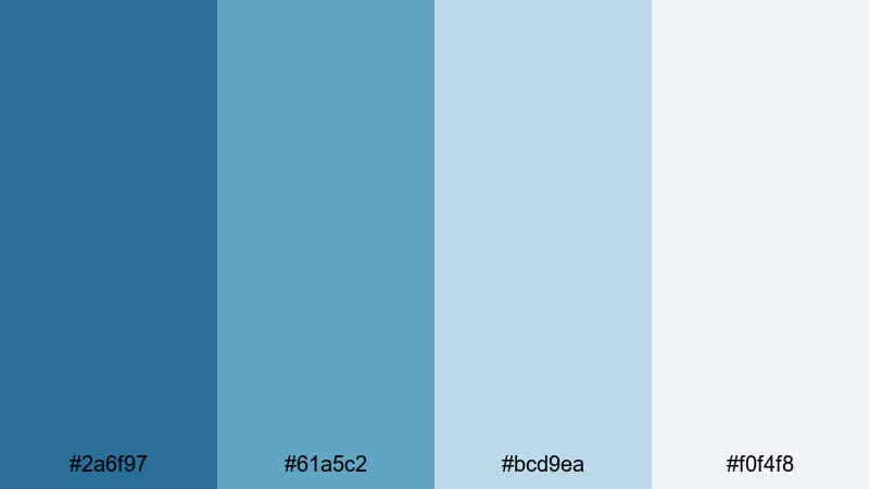 foam cloud daydream sea blue color palette with hex codes