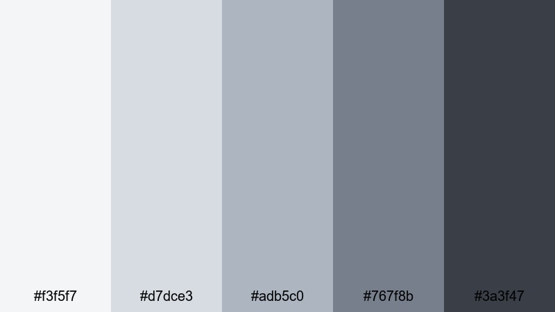 focus mode workspace blue gray color palette with hex codes