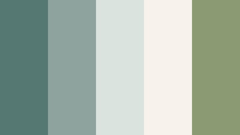 fogbound garden ashen teal color palette with hex codes
