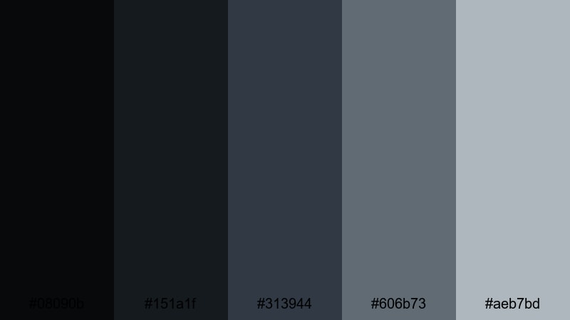 fogbound manor gates haunted house color palette with hex codes