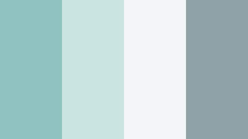 foggy coastal walk cloudy aqua color palette with hex codes