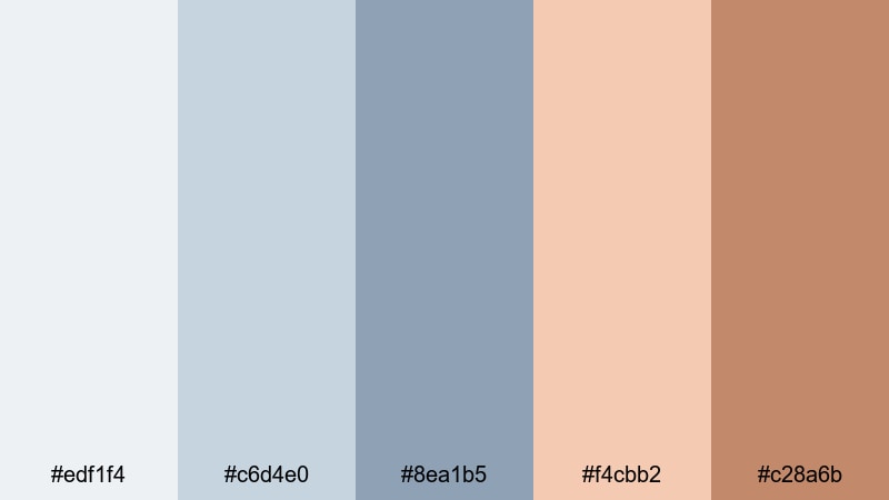 foggy dock sunrise lake color palette with hex codes