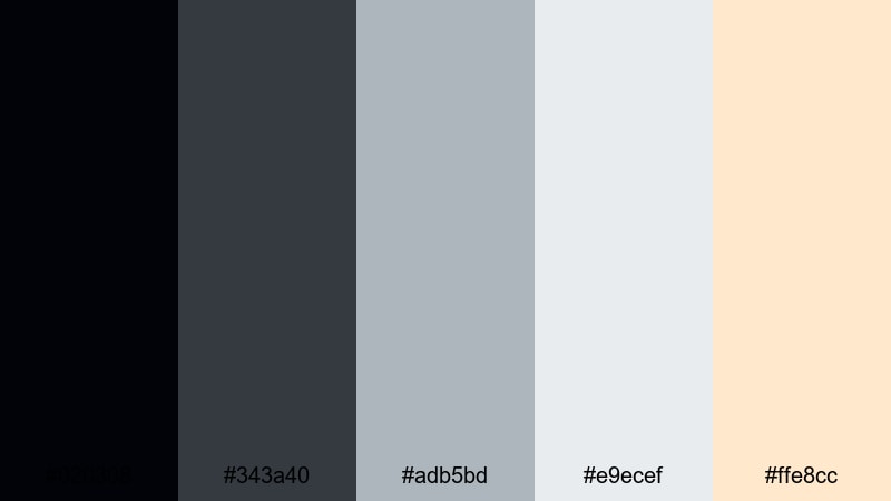 foggy harbor dawn black color palette with hex codes