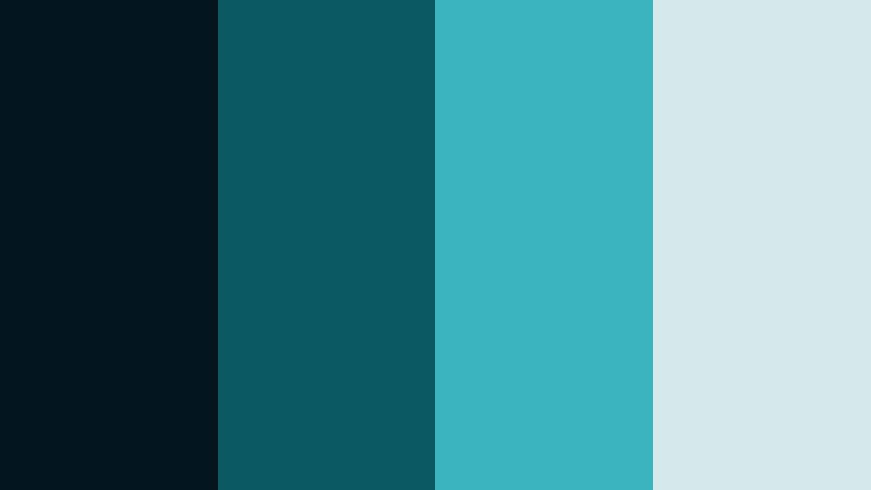foggy harbor frames dark scene cyan color palette with hex codes