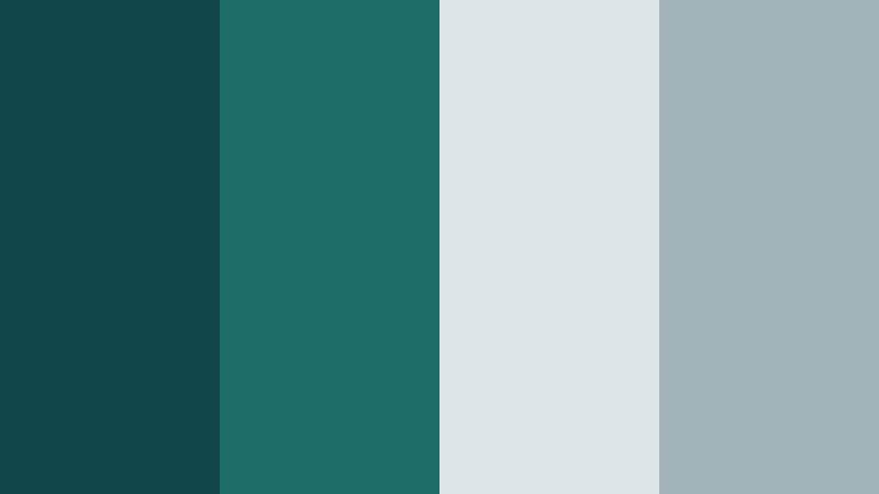 foggy harbor minimal dark teal green color palette with hex codes