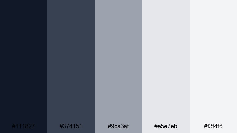 foggy harbor morning gray dark blue color palette with hex codes