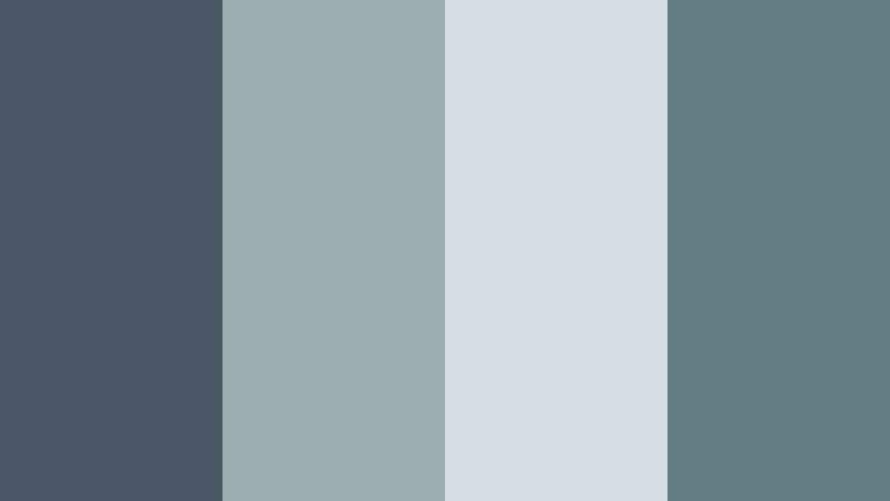 foggy lakeside stillness cool denim gray color palette with hex codes