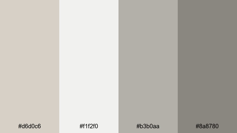 foggy window light gray tan color palette with hex codes
