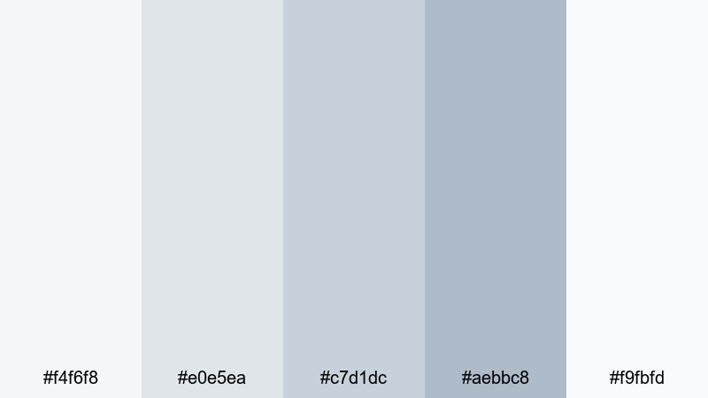 foggy window light soft color palette with hex codes