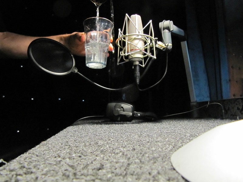recording foley sound with water