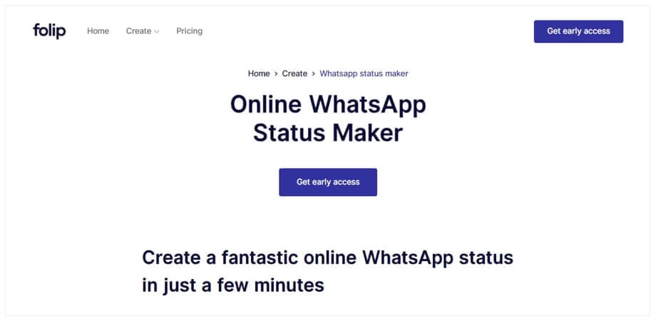 folip whatsapp status maker online