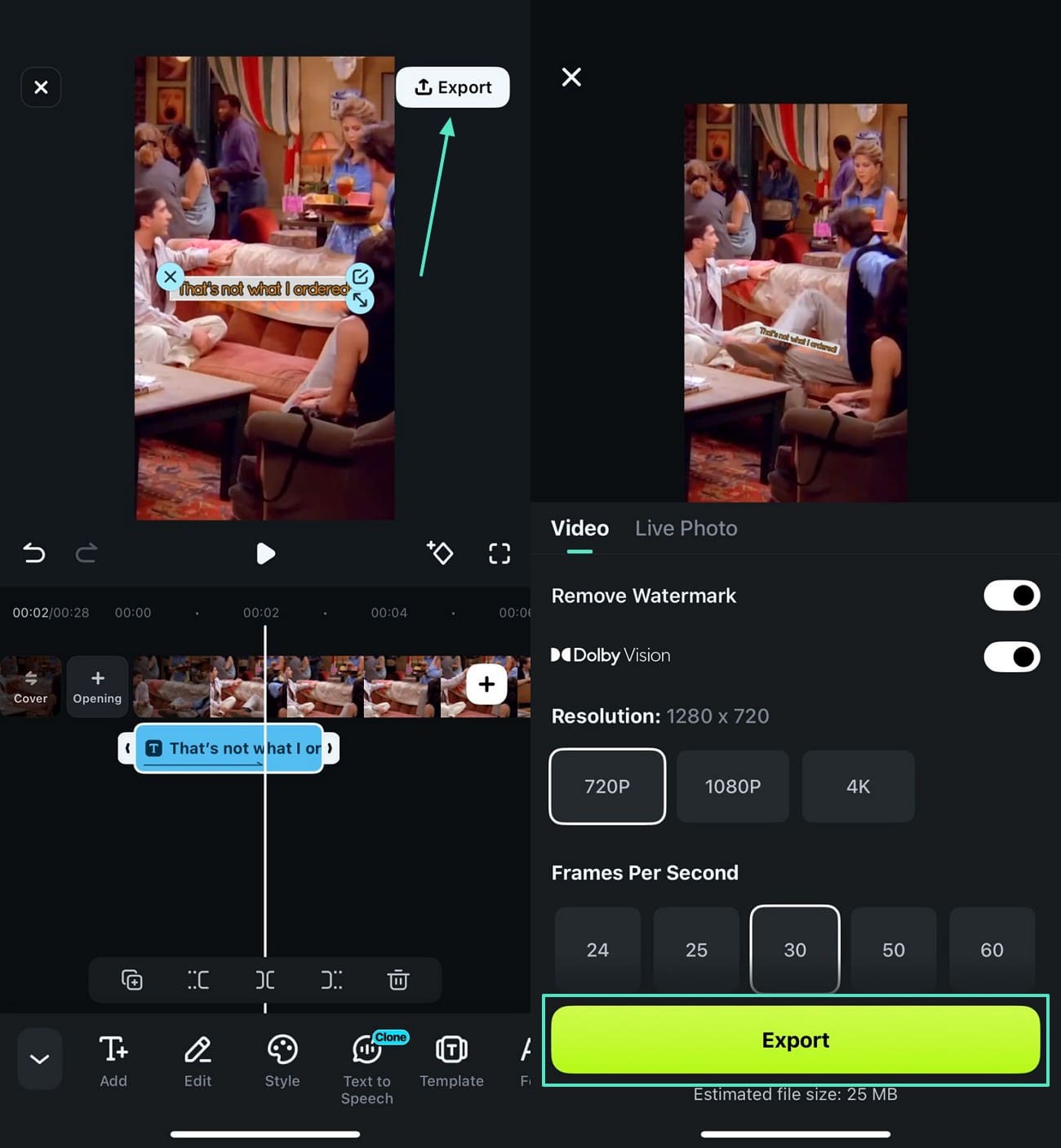 save the video filmora app