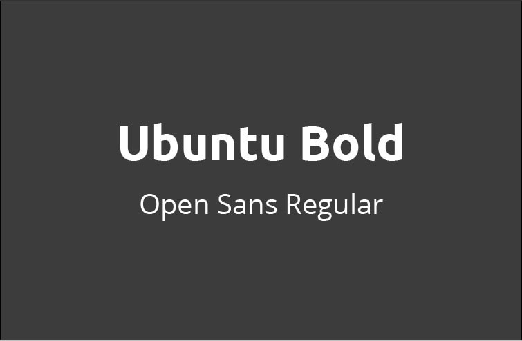 ubuntu open sans blended