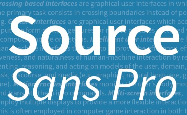 source serif and sans