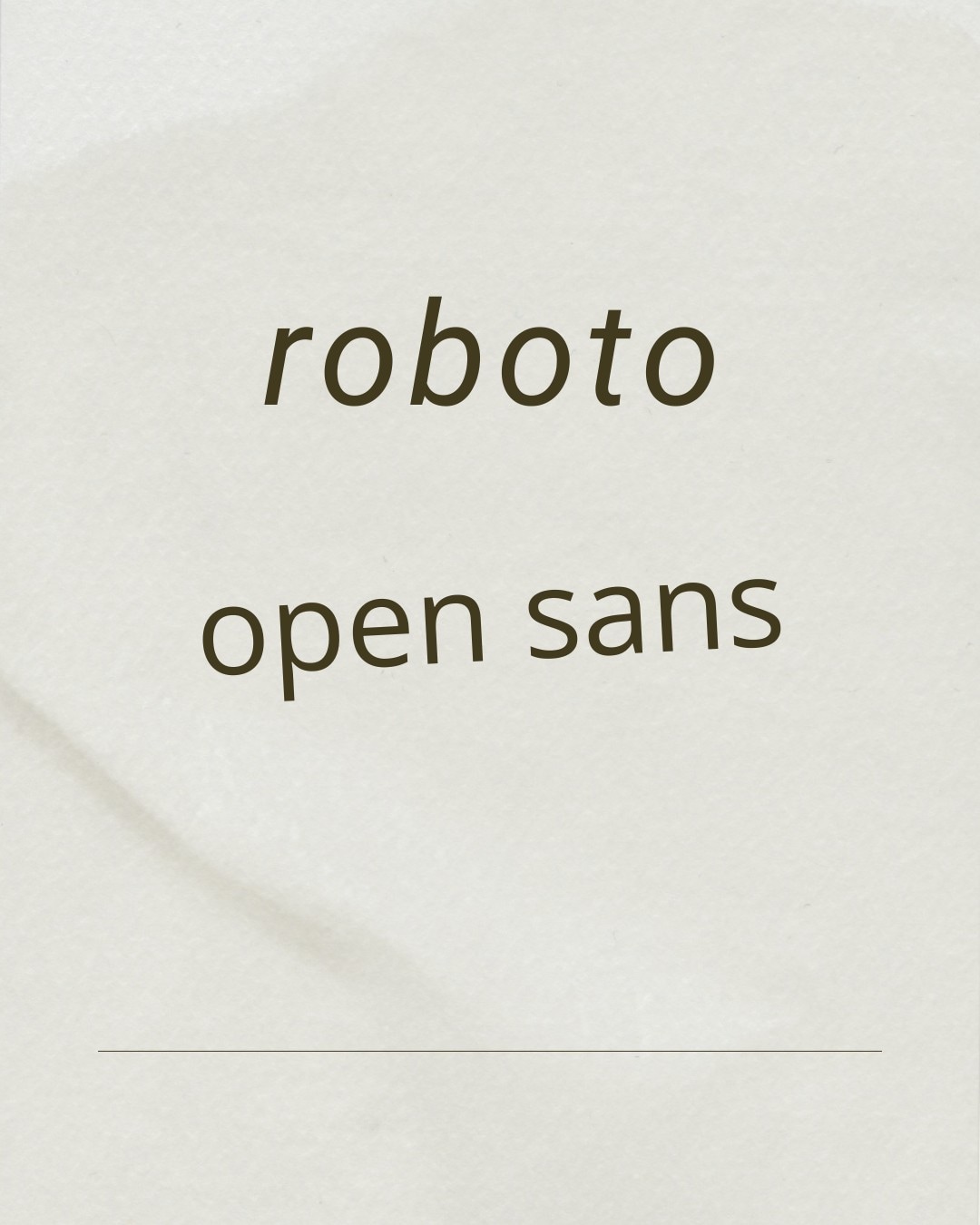 roboto open sans combo