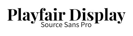 playfair display source sans