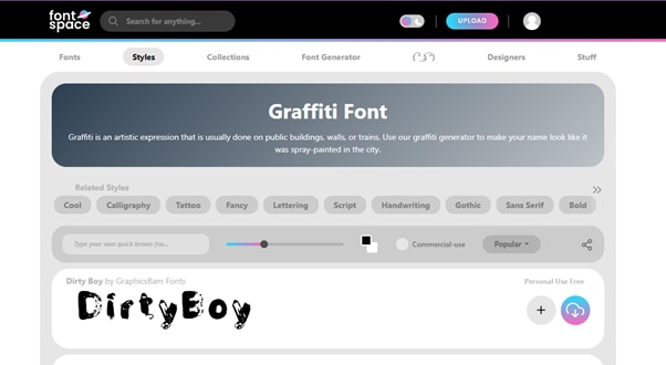 fontspace for 3d graffiti fonts
