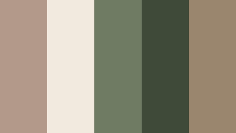 forest cabin retreat aged taupe color palette with hex codes