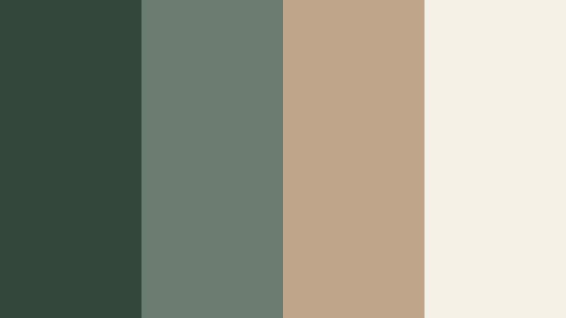 forest cabin retreat dusty forest green color palette with hex codes