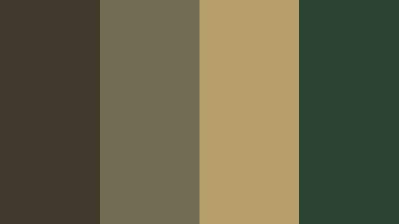 forest canopy echo deep olive brown color palette with hex codes