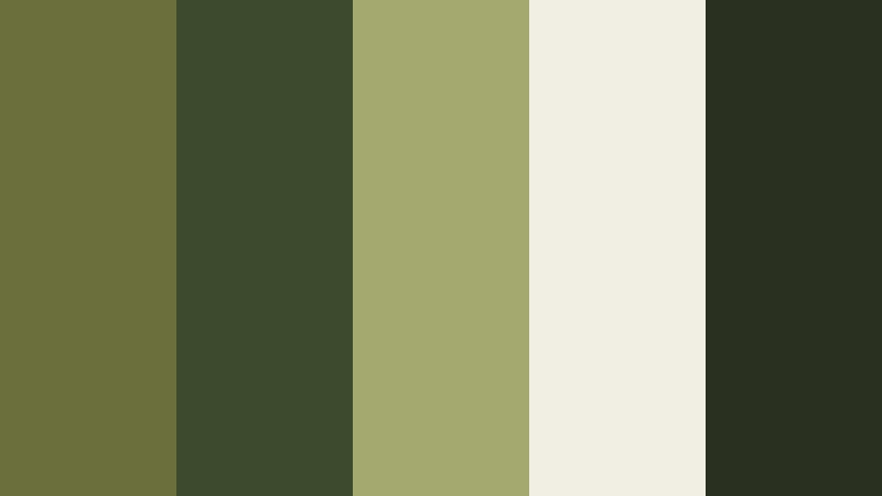 forest documentary frame mossy olive color palette with hex codes