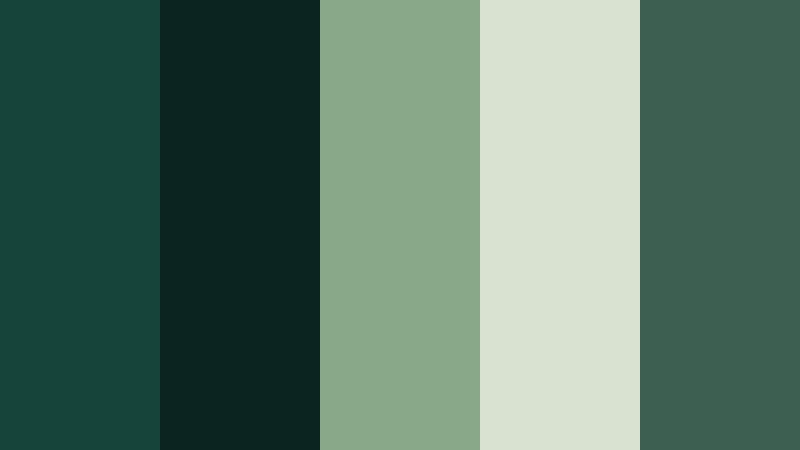 forest documentary grade deep pine green color palette with hex codes