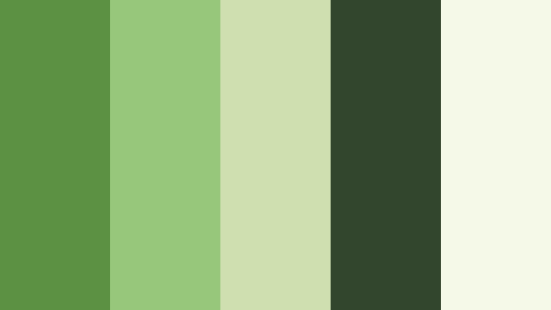 forest herb infusion wasabi green color palette with hex codes