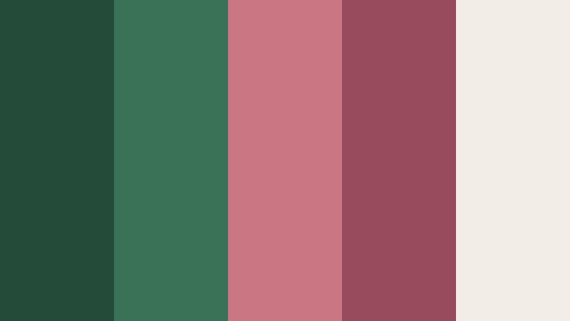 forest rose minimal complementary color color palette with hex codes