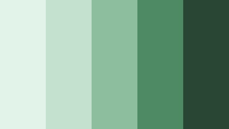 forest spring mist mint sage color palette with hex codes
