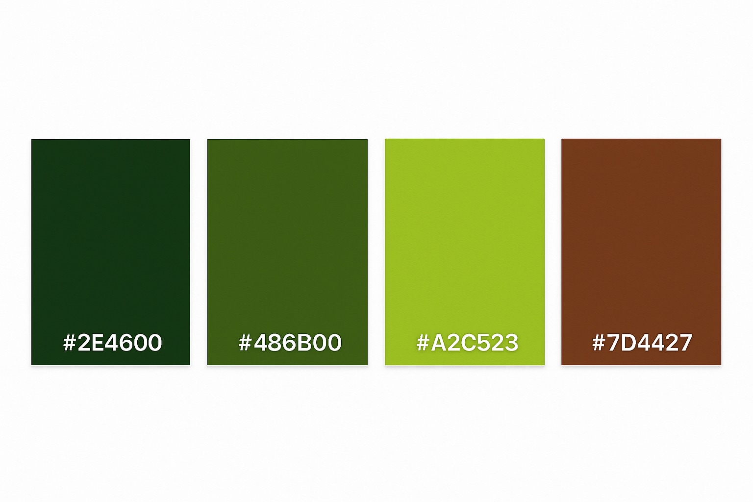 forest whisper green color palette with hex codes