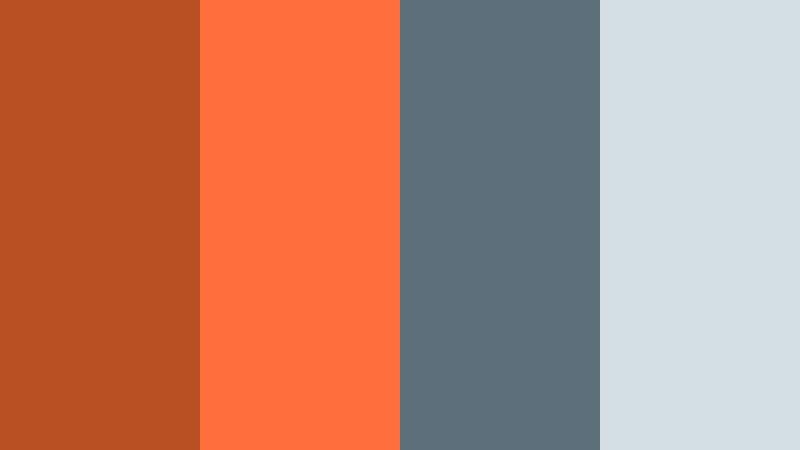 forge and steel drama brick orange color palette with hex codes